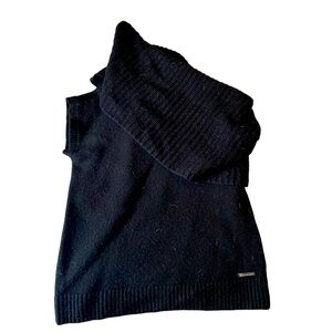 Michael Kors cow neck off the shoulder sweater in black - size small